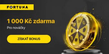 Fortuna Casino 1 000 Kč zdarma pro nováčky - 500 free spinů+FreeBet