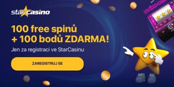 Star Casino 100 free spinů+100 bodů zdarma za registraci