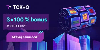 Tokyo Casino 3×100% bonus až 60 000 Kč - aktivuj před vkladem a získej dvojnásobek